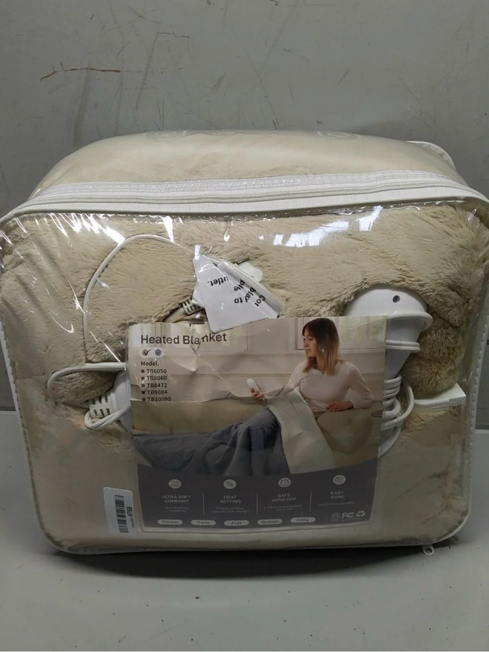 Dual-Zone Electric Heated Blanket Set - Cream